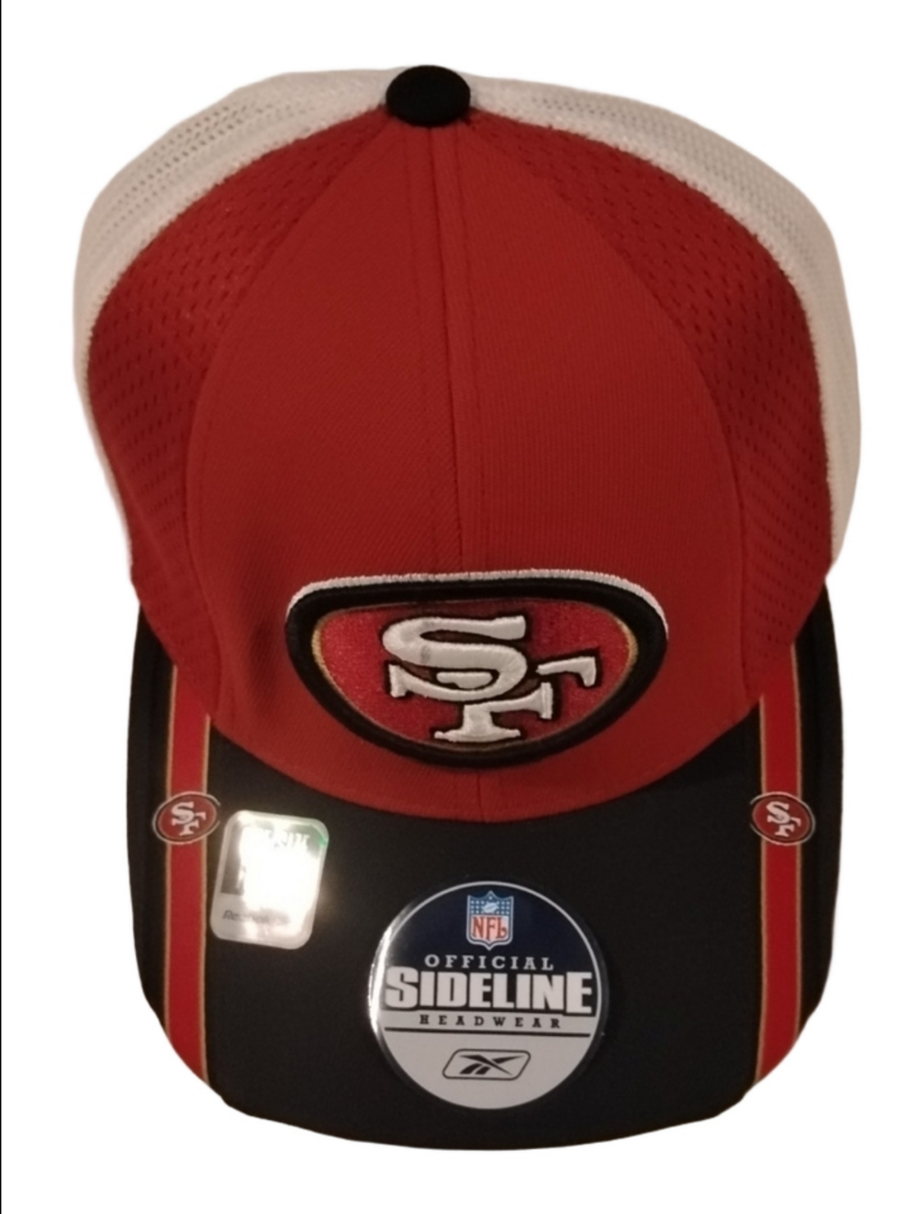 Reebok Vintage NFL San Francisco 49ers Red & Black Mesh Sideline Cap